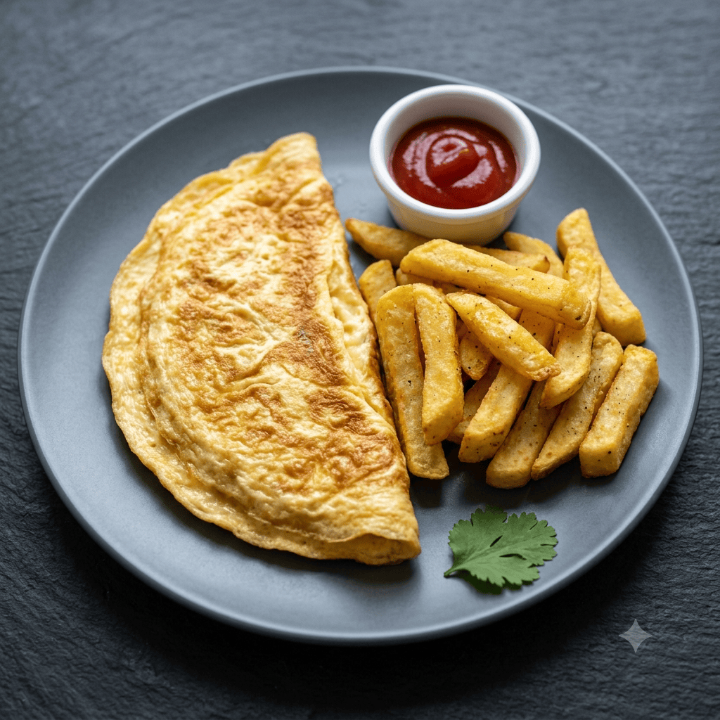 Omlette & Chips
