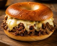 Shredded Lamb Bagel